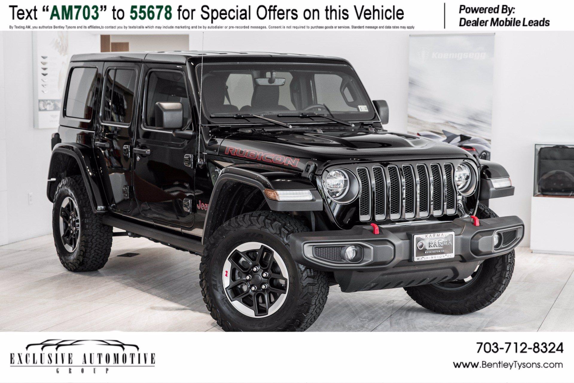 Used 2020 Jeep Wrangler Unlimited Rubicon For Sale (Sold) | Bentley  Washington DC Stock #P141449