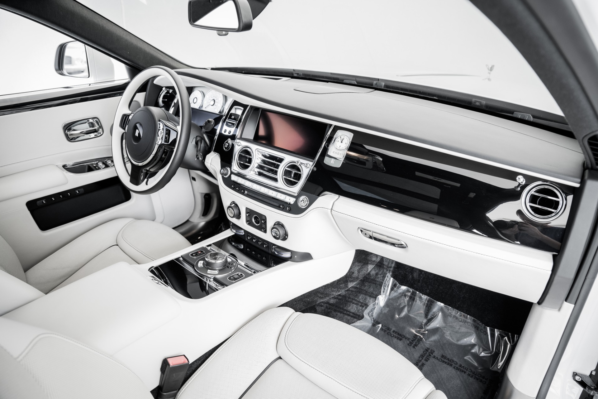 Interior View of New a Very Expensive Rolls Royce Phantom Car a Long Black  Limousine with Dashboard Steering Wheel Seats on Editorial Stock Image   Image of control chrome 144870819