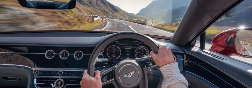 Behind the wheel of the Flying Spur